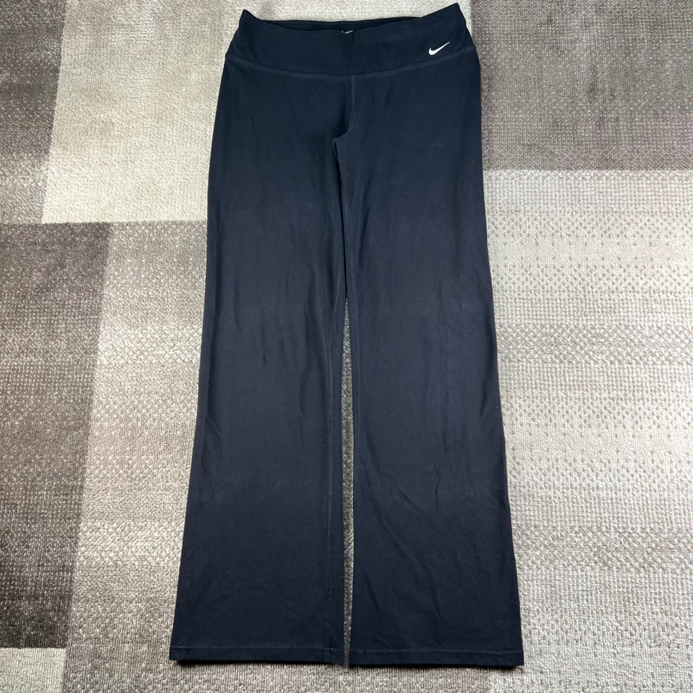 Nike Dri-FIT Womens Black Flare Leg Yoga Training Pants Size Medium